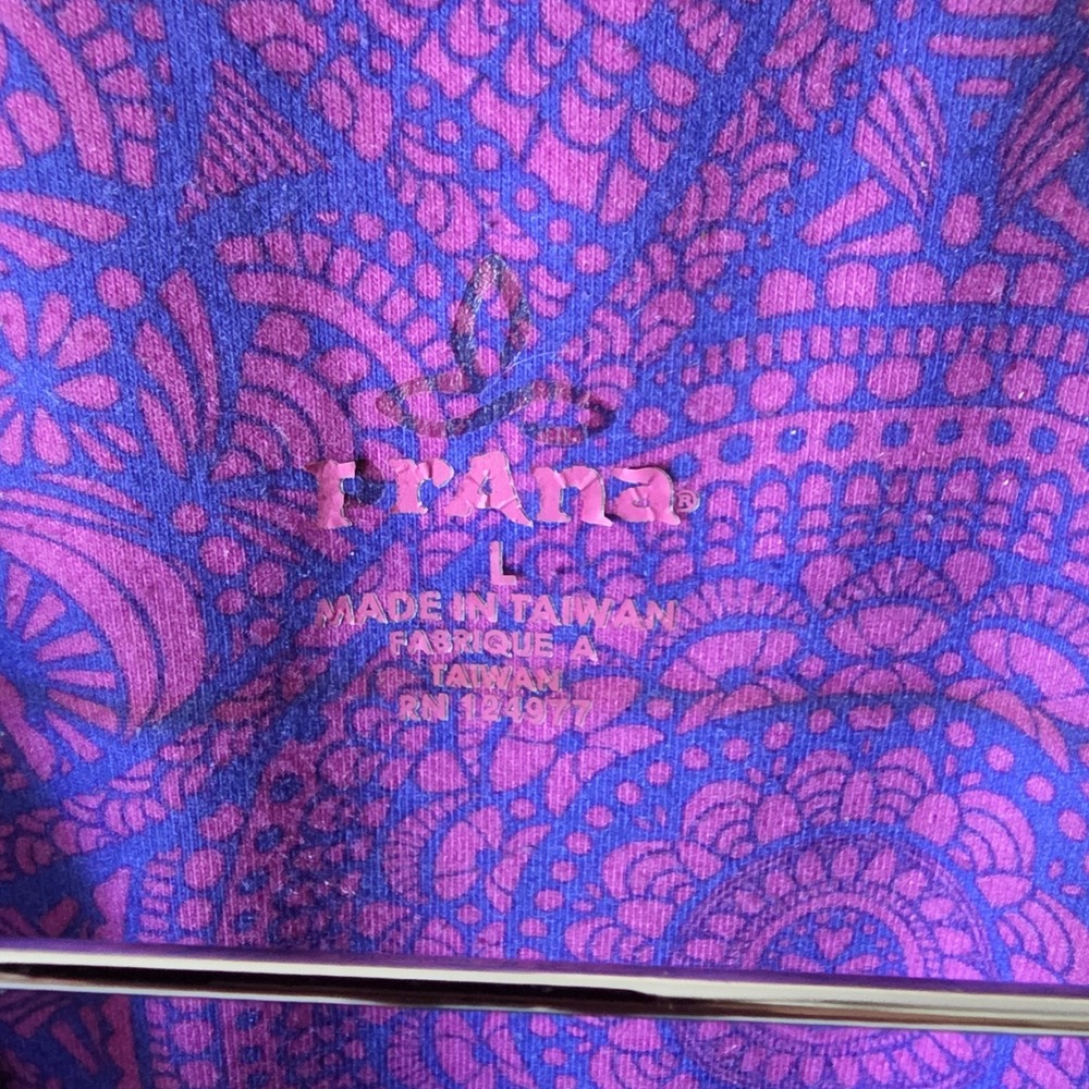 Prana Quinn Dress Purple Magenta Mandala Paisley Print Shelf Bra Size L - Picture 2 of 6